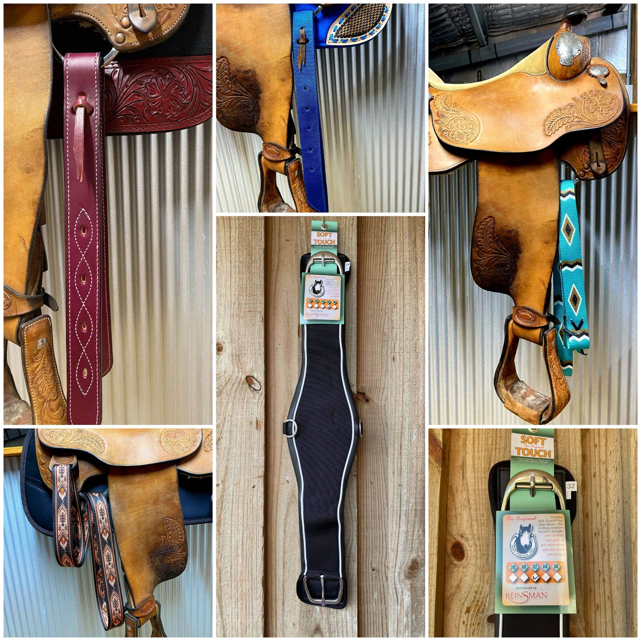 Set De Sangles Western En Nylon - Latigo Et Attache Latérale (Neuf)