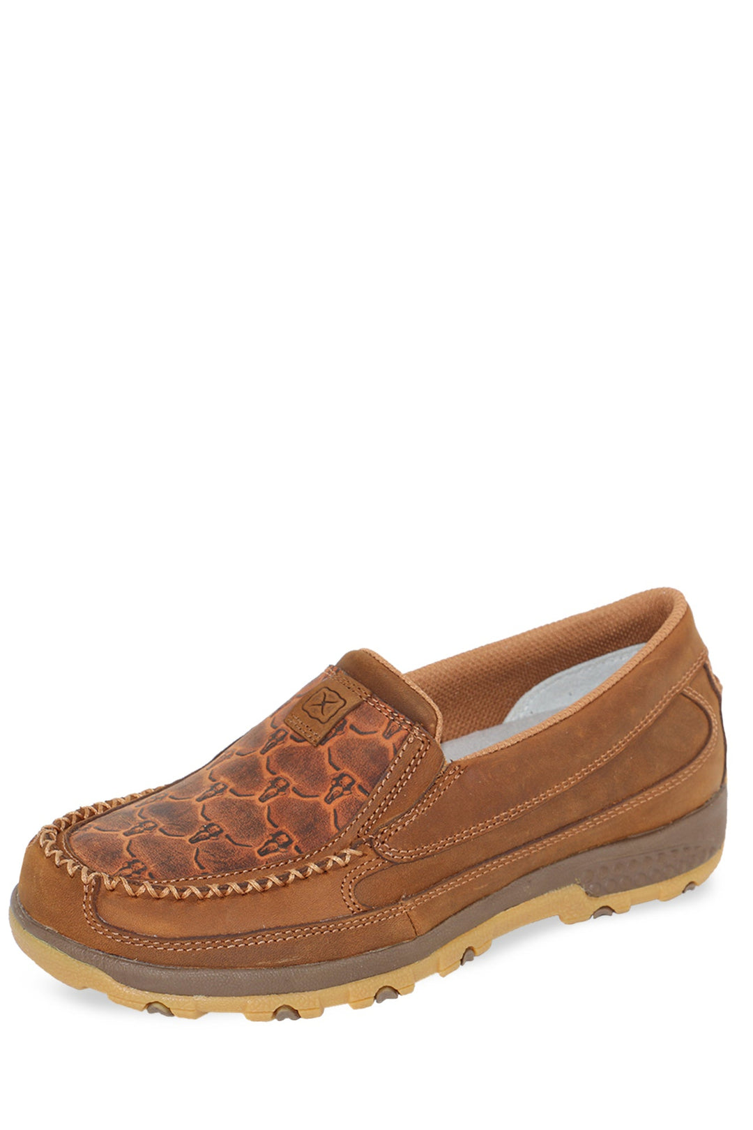 Twisted x Cell Stretch Longhorn Leather Driving Mocs Western Shoes