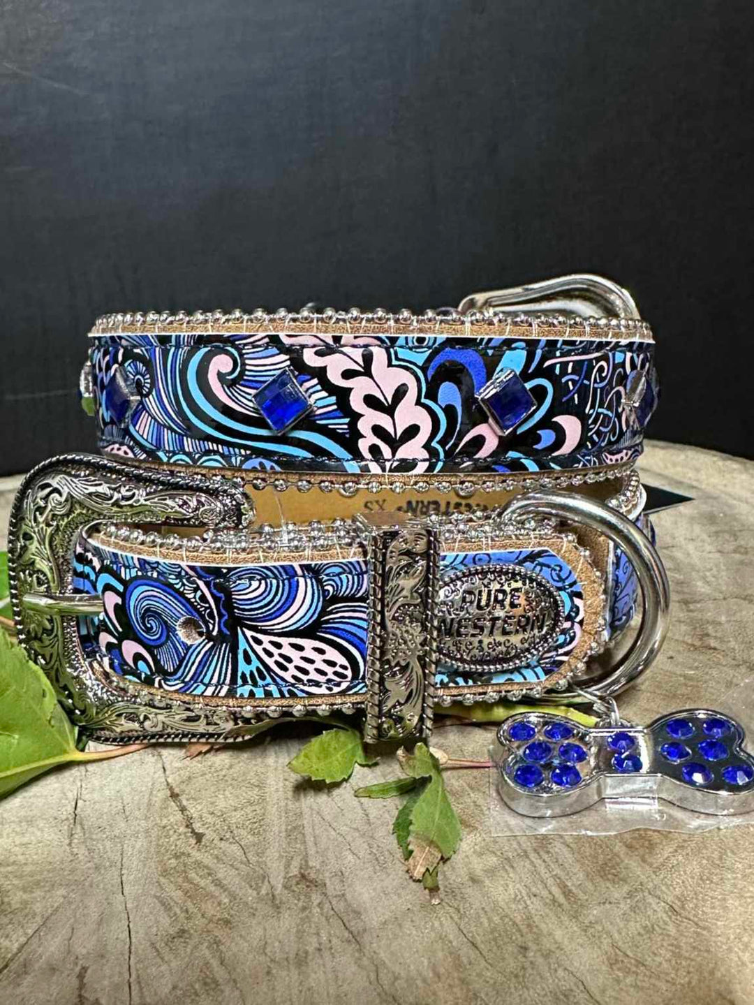 Collar - Pure Western Baxter Blue Dog Collar