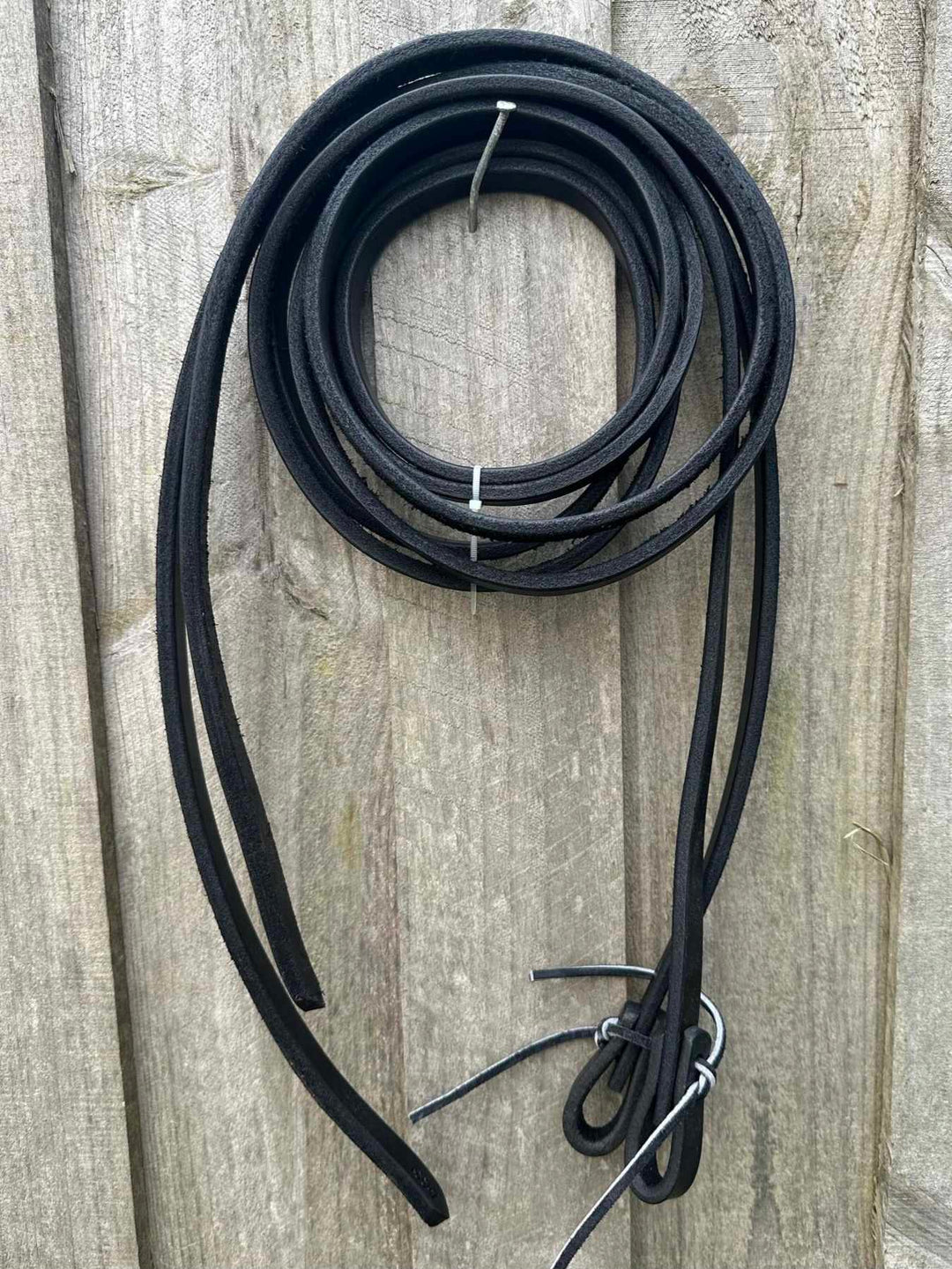 Reins - Quality Harness Leather Split Reins 5/8" DFT BLACK