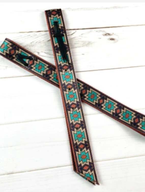 Billett - Western Billett Latigo Tie Strap and Latigo Set Southwest Print
