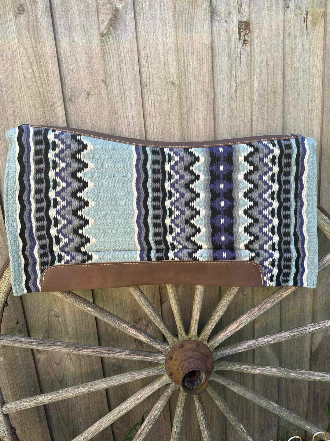 Western Saddle Pad Wool Contoured Pleasure/ Cutting Pad 34x36 3/4" Wool Top Memory Felt Bottom