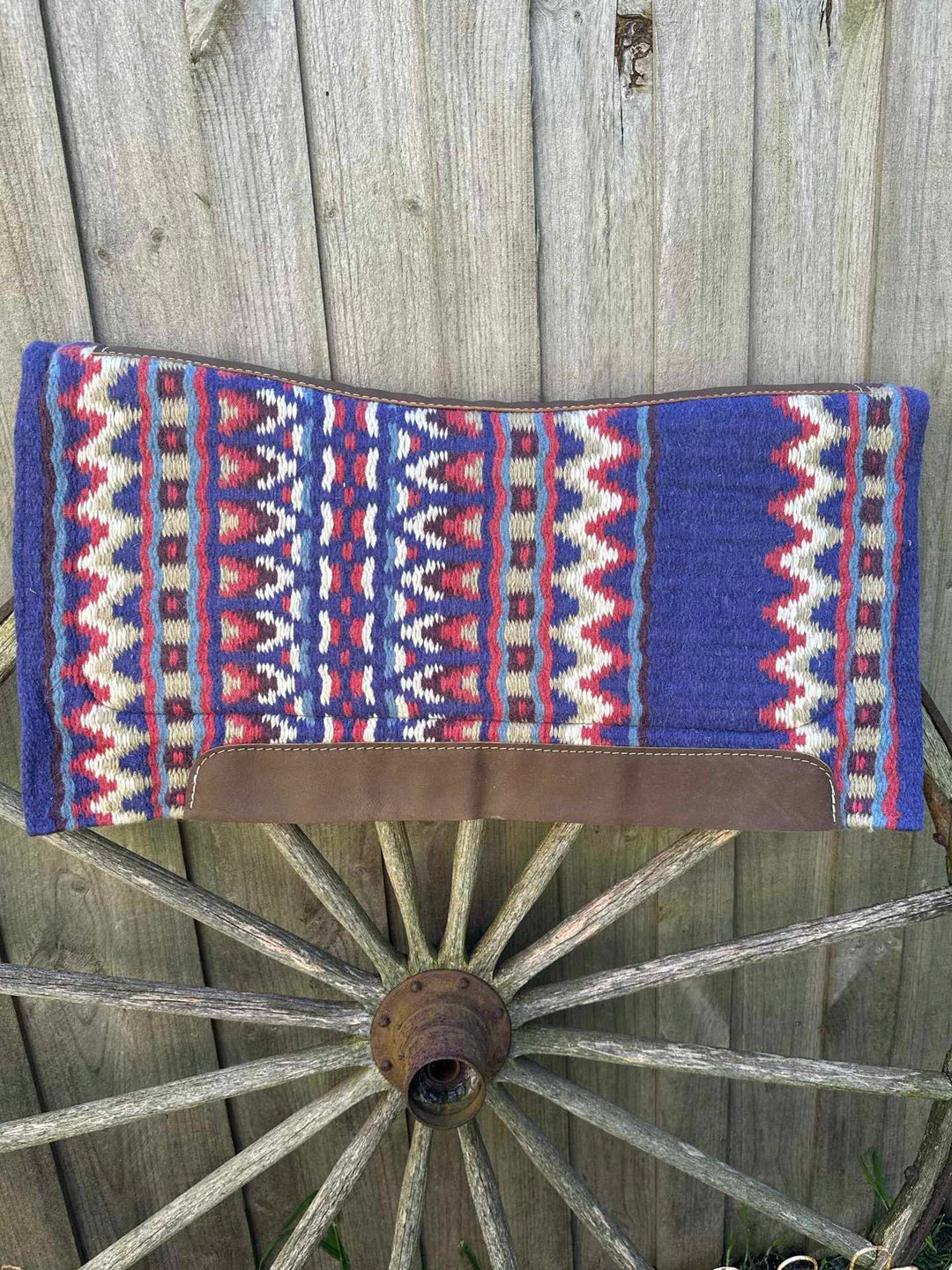 Western Saddle Pad Wool Contoured Pleasure/ Cutting Pad 34x36 3/4" Wool Top Memory Felt Bottom