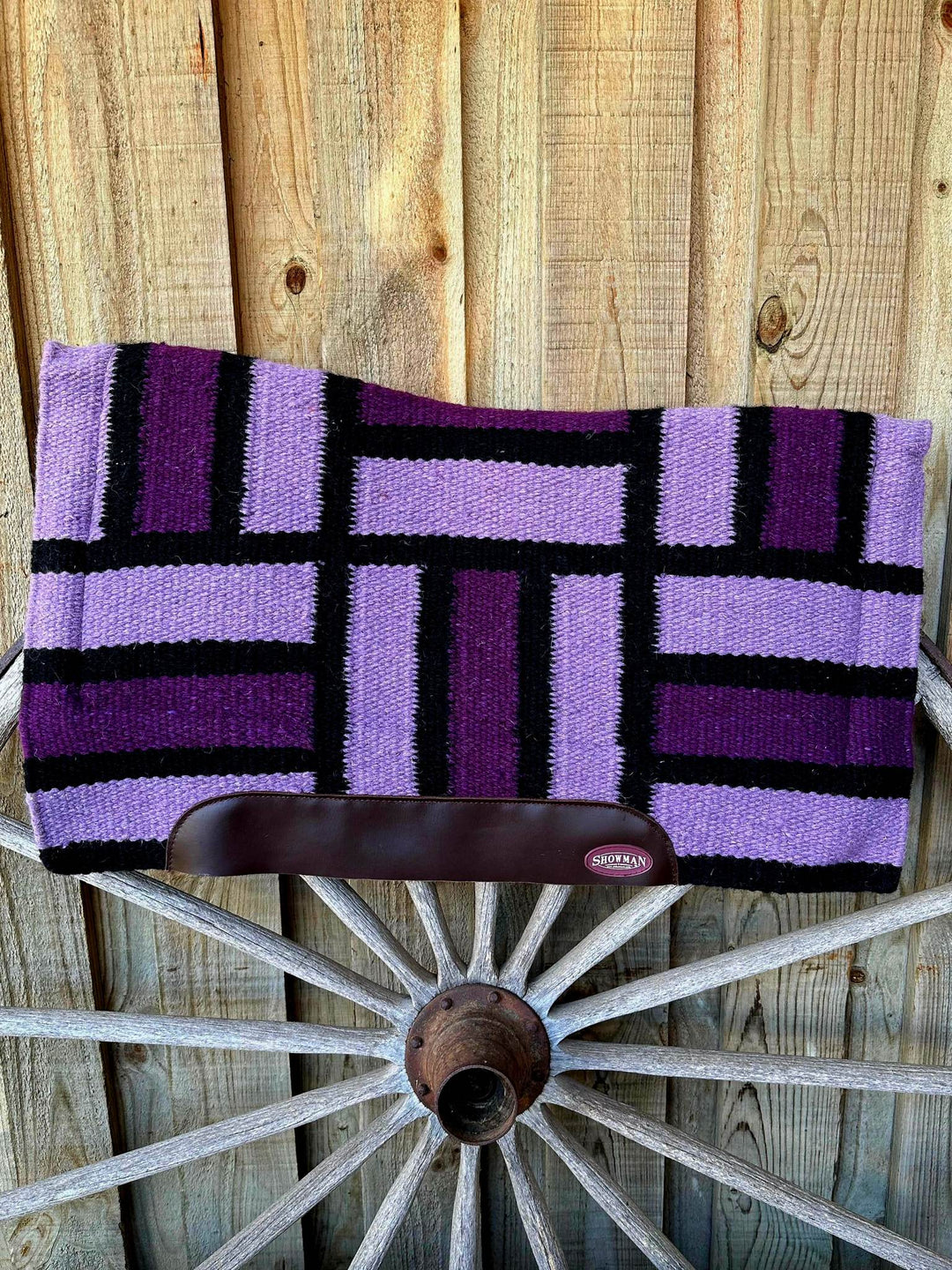 Western Saddle Pad Wool Contoured Pleasure/ Cutting Pad 33x36 3/4" Wool Top Memory Felt Bottom