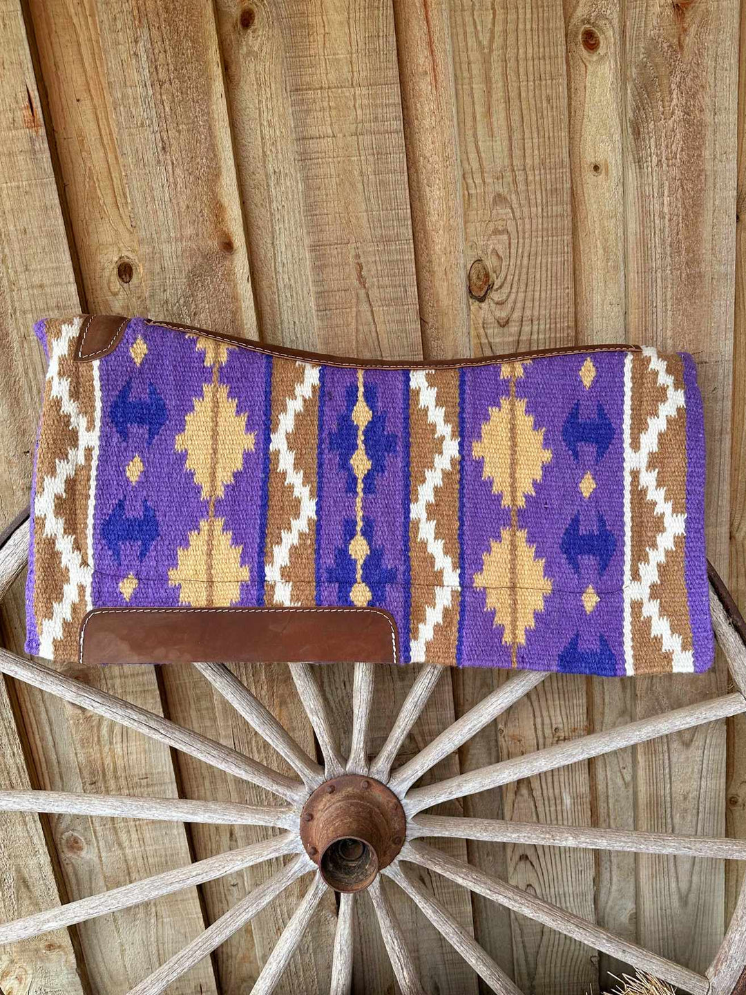 Western Saddle Pad Wool Contoured Pleasure/ Cutting Pad 34x36 3/4" Wool Top Memory Felt Bottom