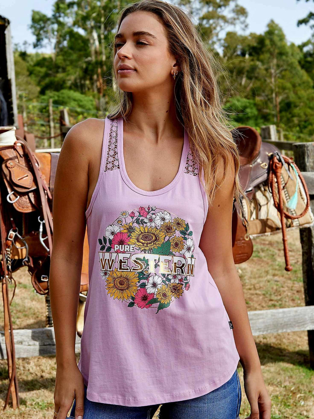Pure Western Loretta Tank Top Singlet