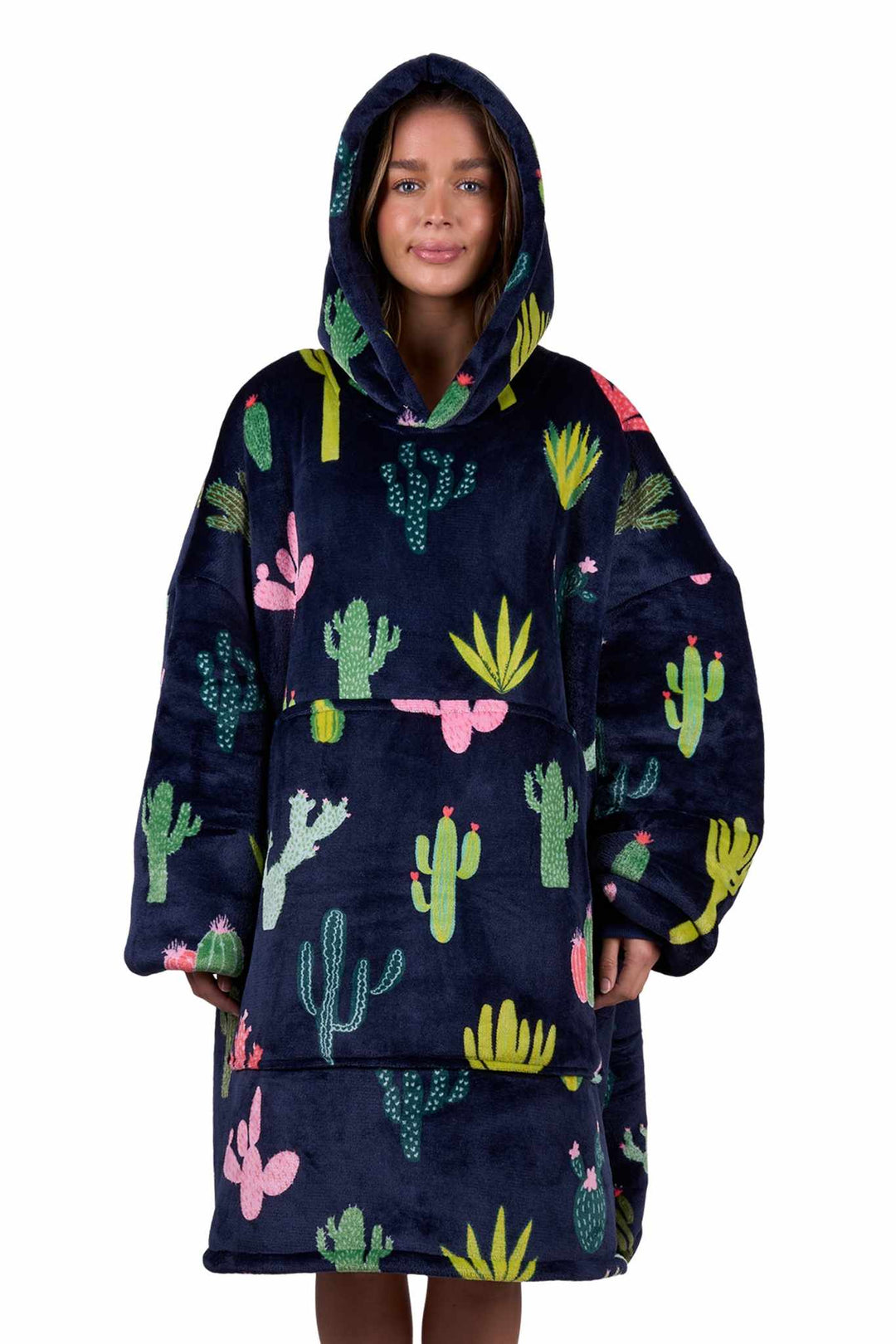 Pure Western Snuggle Hoodie Cactus Western Print