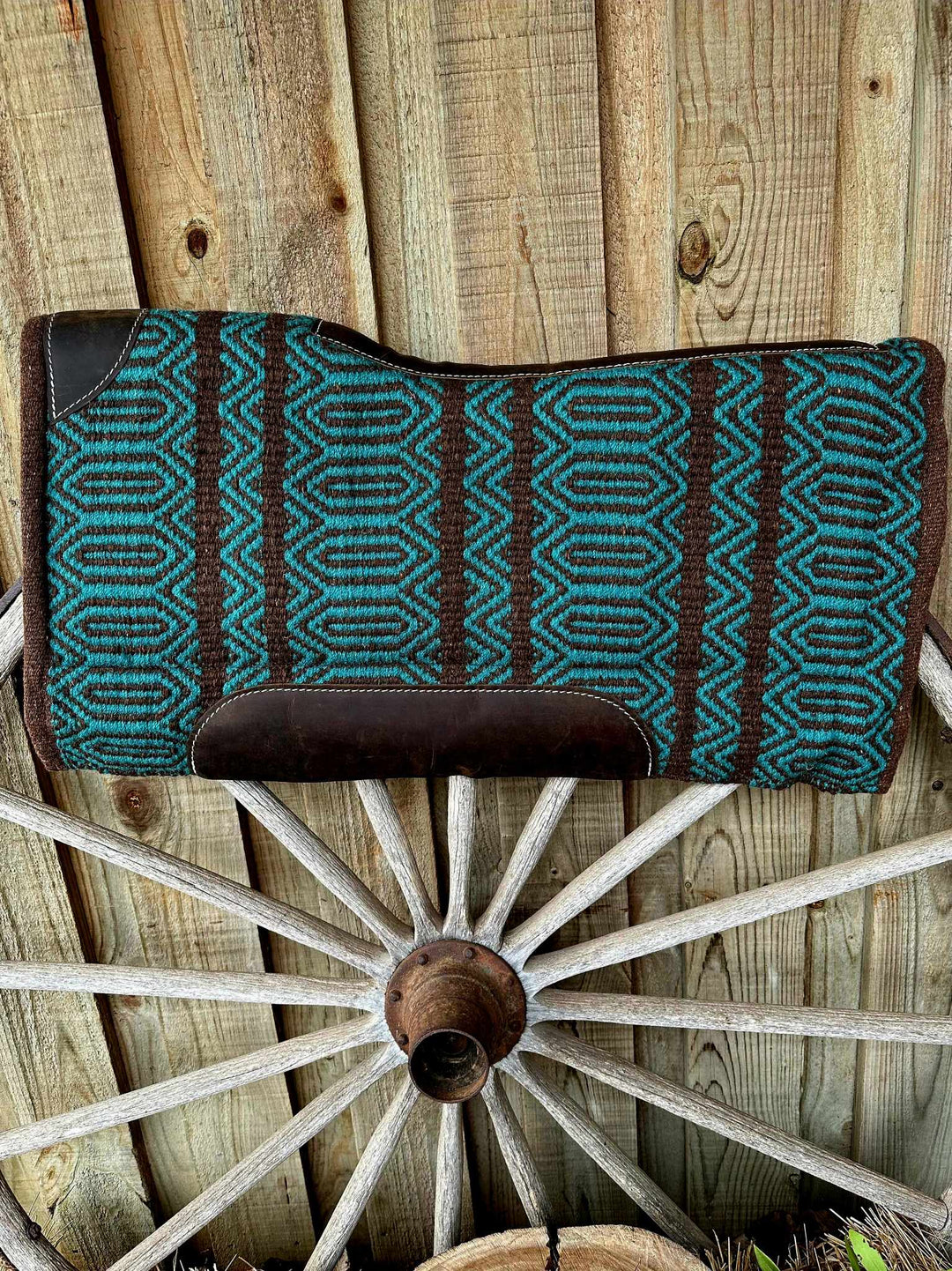 Western Saddle Pad Wool Contoured Pleasure/ Cutting Pad 34x36 3/4" Wool Top Memory Felt Bottom