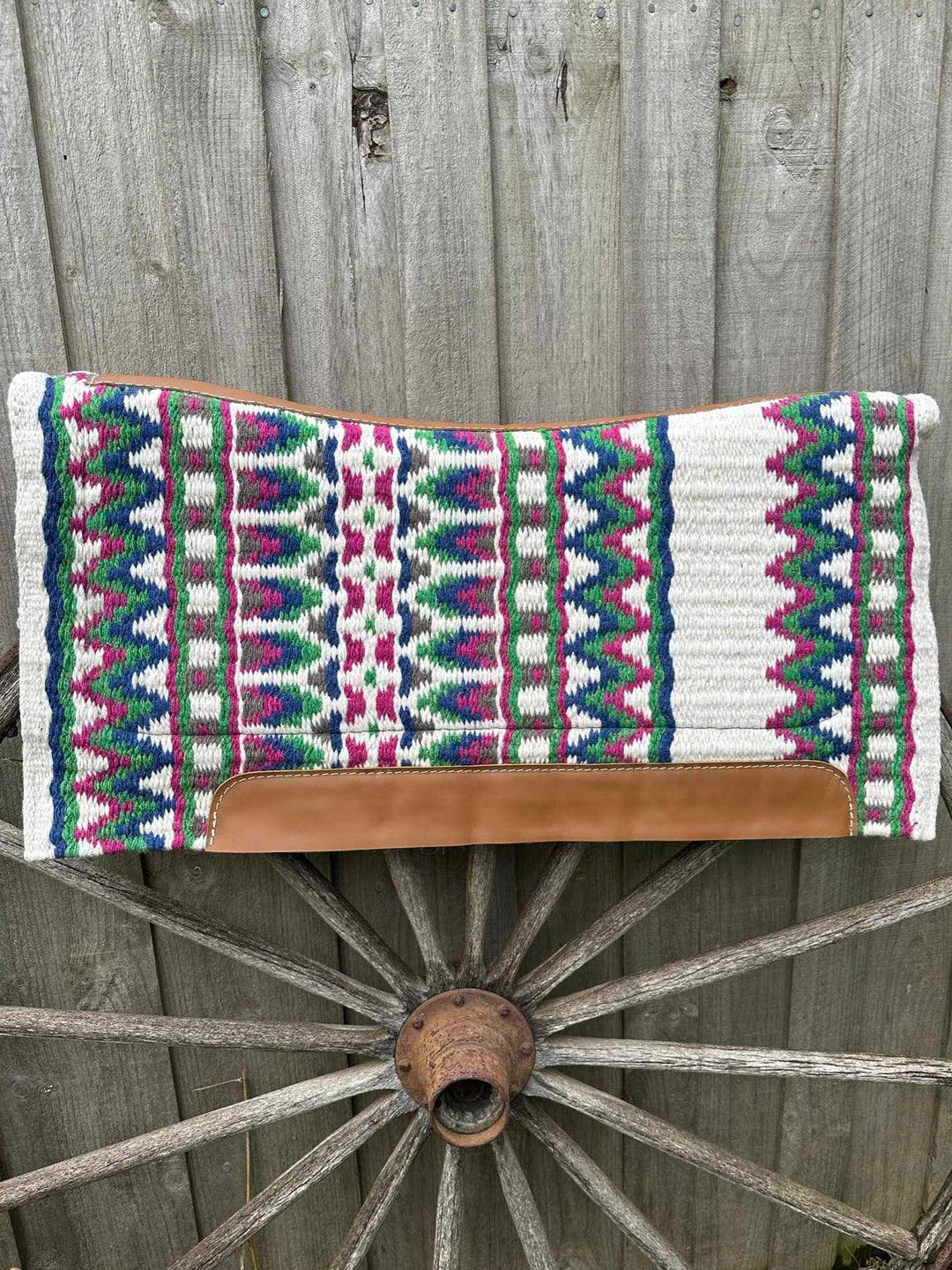 Western Saddle Pad Wool Contoured Pleasure/ Cutting Pad 34x36 3/4" Wool Top Memory Felt Bottom