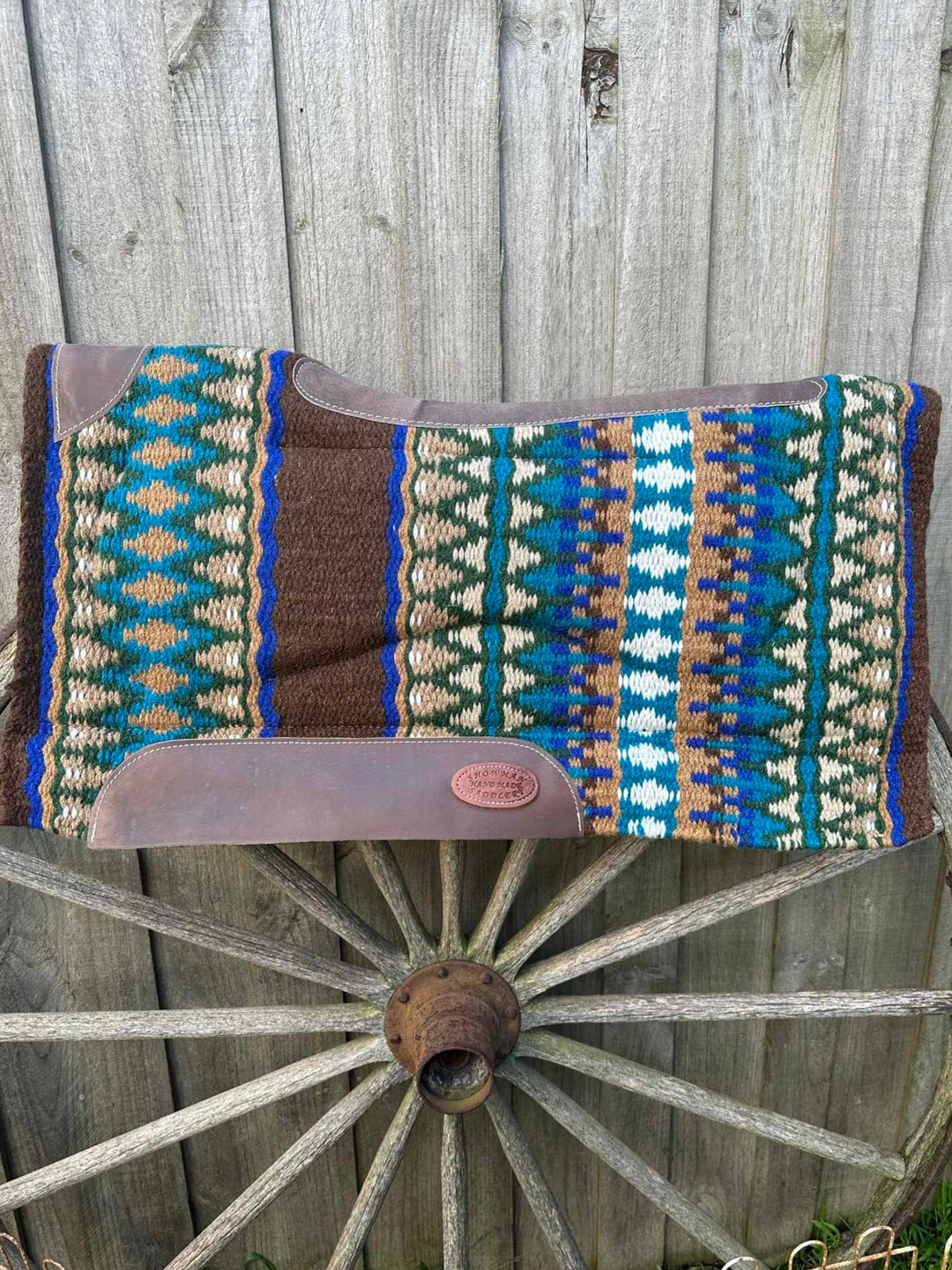 Western Saddle Pad Wool Contoured Pleasure/ Cutting Pad 34x36 3/4" Wool Top Memory Felt Bottom