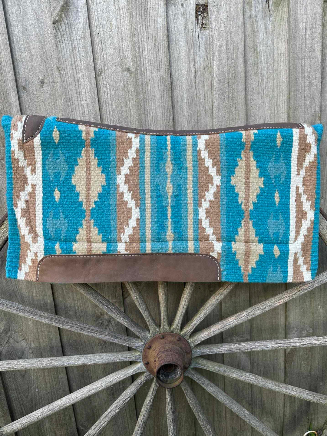 Western Saddle Pad Wool Contoured Pleasure/ Cutting Pad 34x36 3/4" Wool Top Memory Felt Bottom