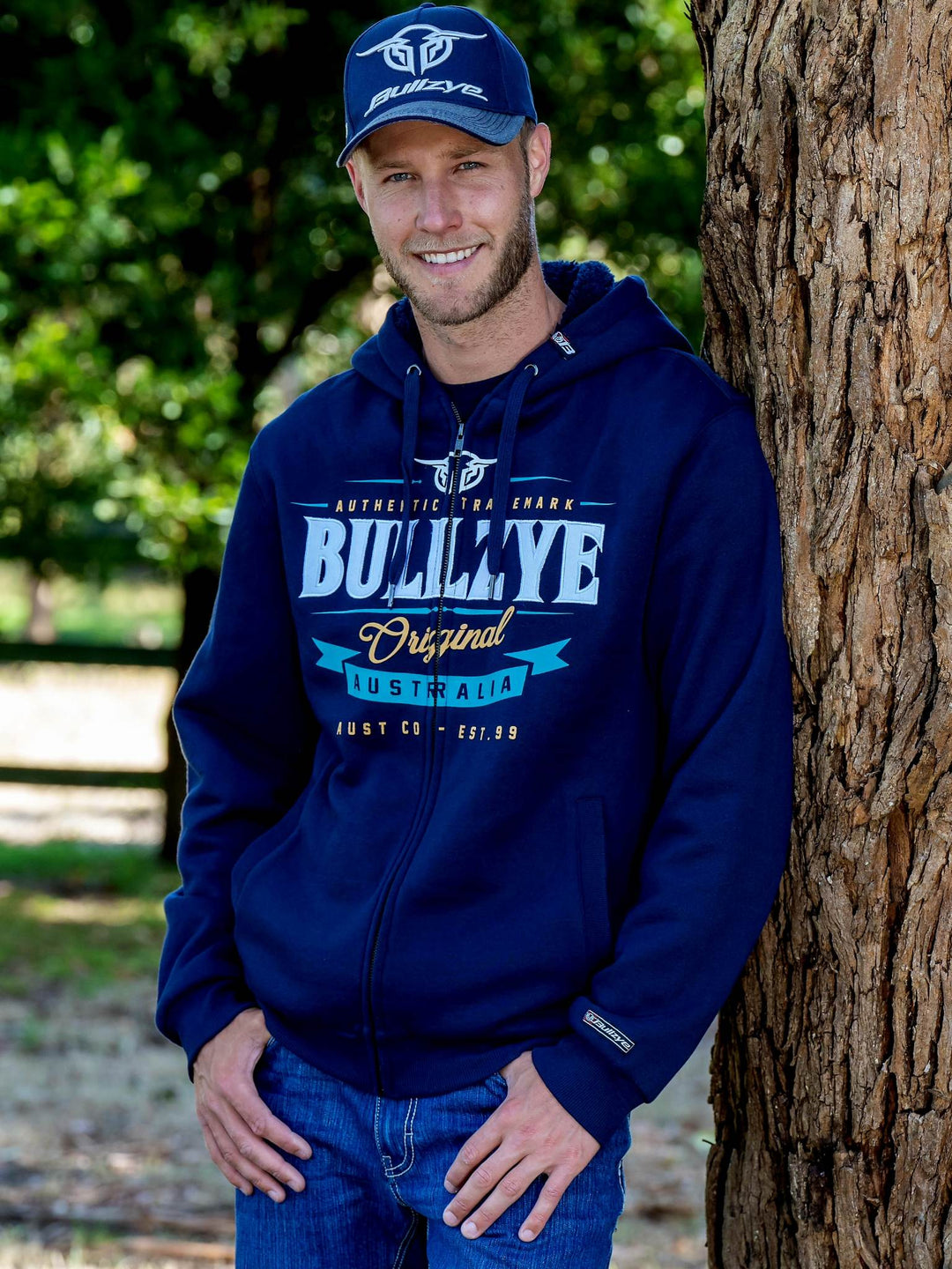 Jumper - Mens Dylan Bullzye Zip Up ilned Hoodie