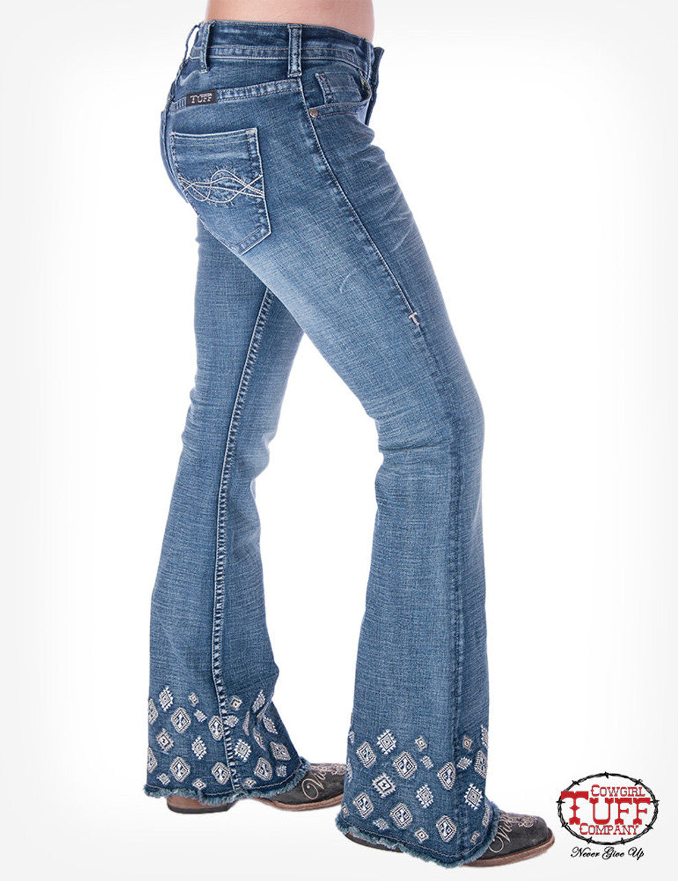 Womens Jeans Cowgirl Tuff Trouser Jeans Cowgirl Tuff Trouser Aztec