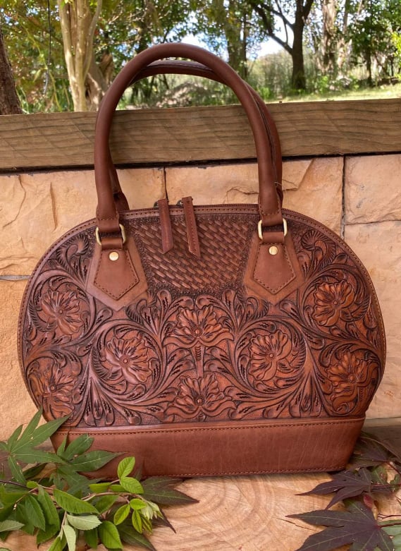 American Darling Genuine Tooled Leather Tote Handbag – SJK Country