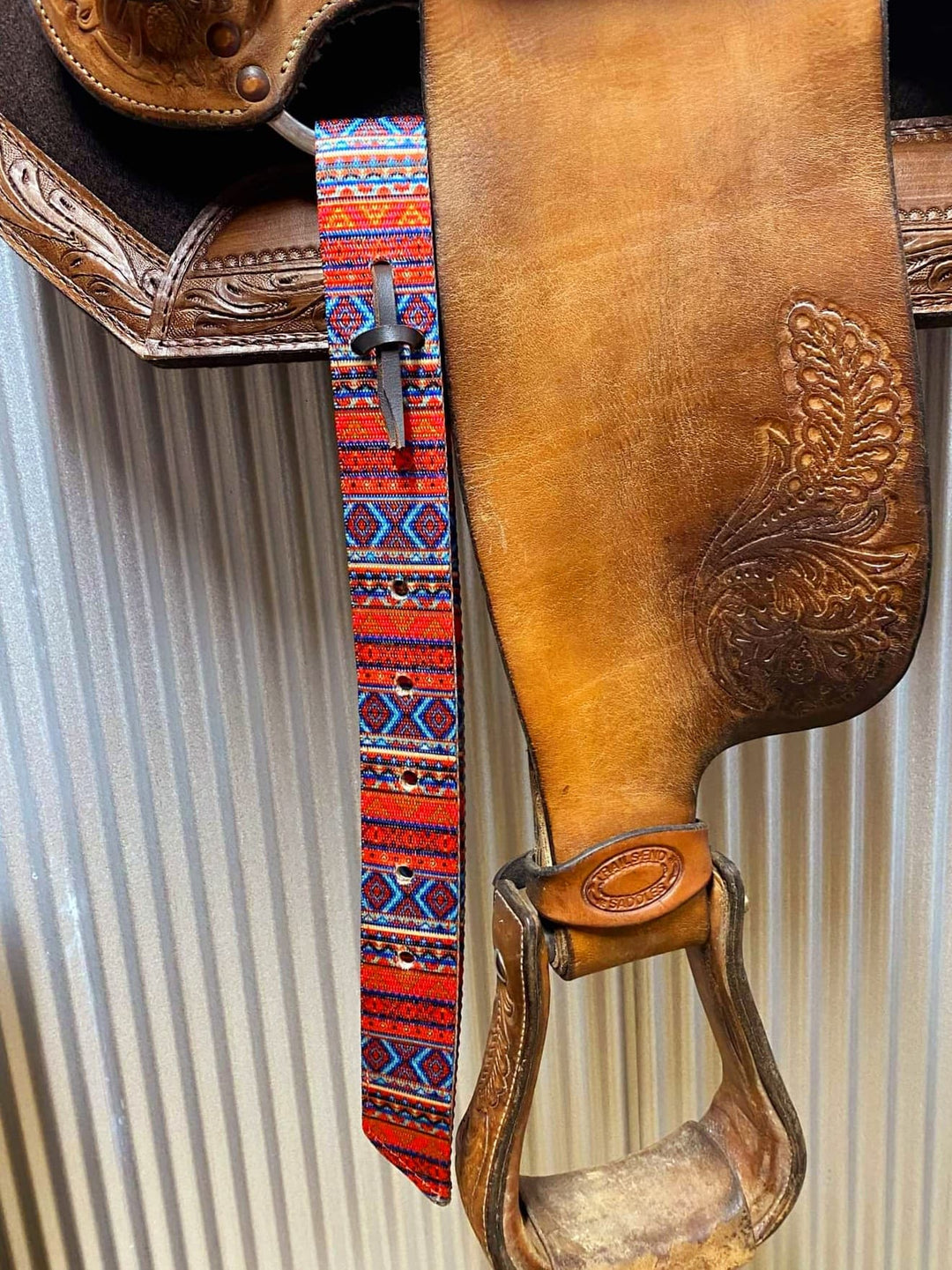Billett - Western Billett Latigo Tie Strap SET Navajo Red