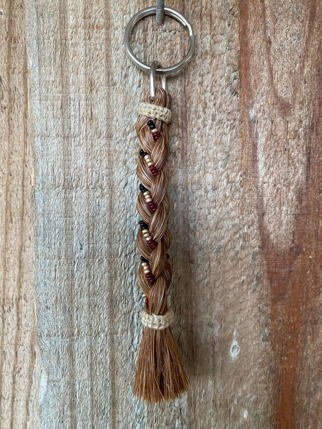 Gift - Genuine HH Braided Tail Key Ring with Beads