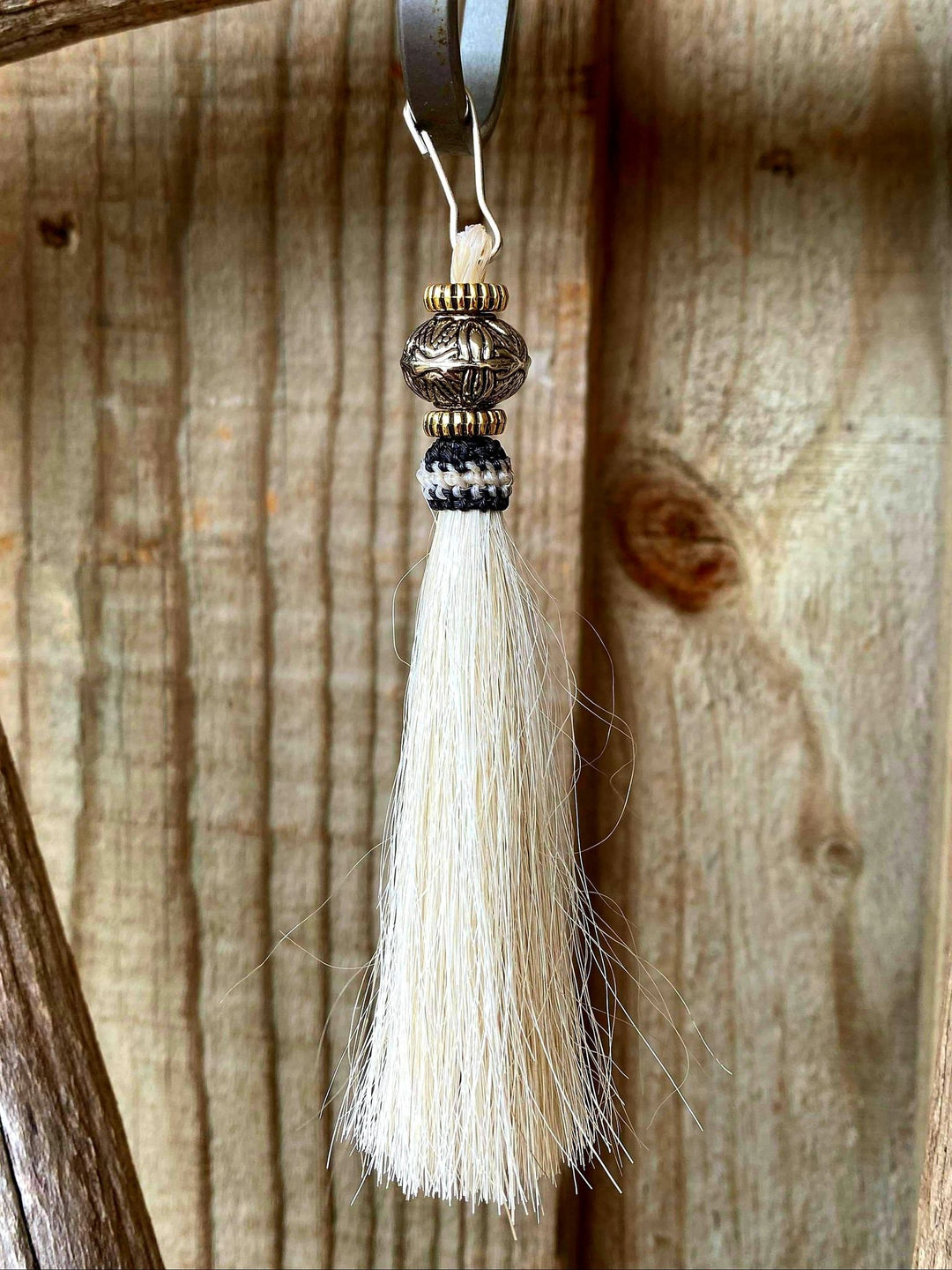 GIFT - HH Bag charm or Zipper Pull, Key Ring White