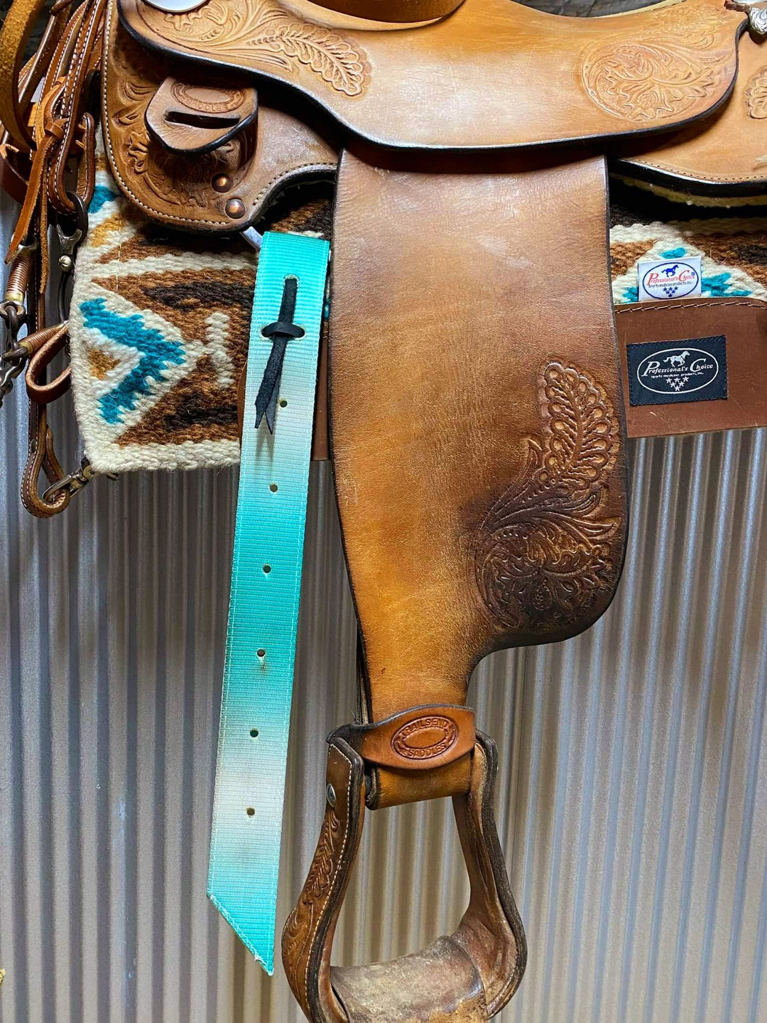 Billett - Western Billett Tie Strap & Off Billett Set Ombre Teal
