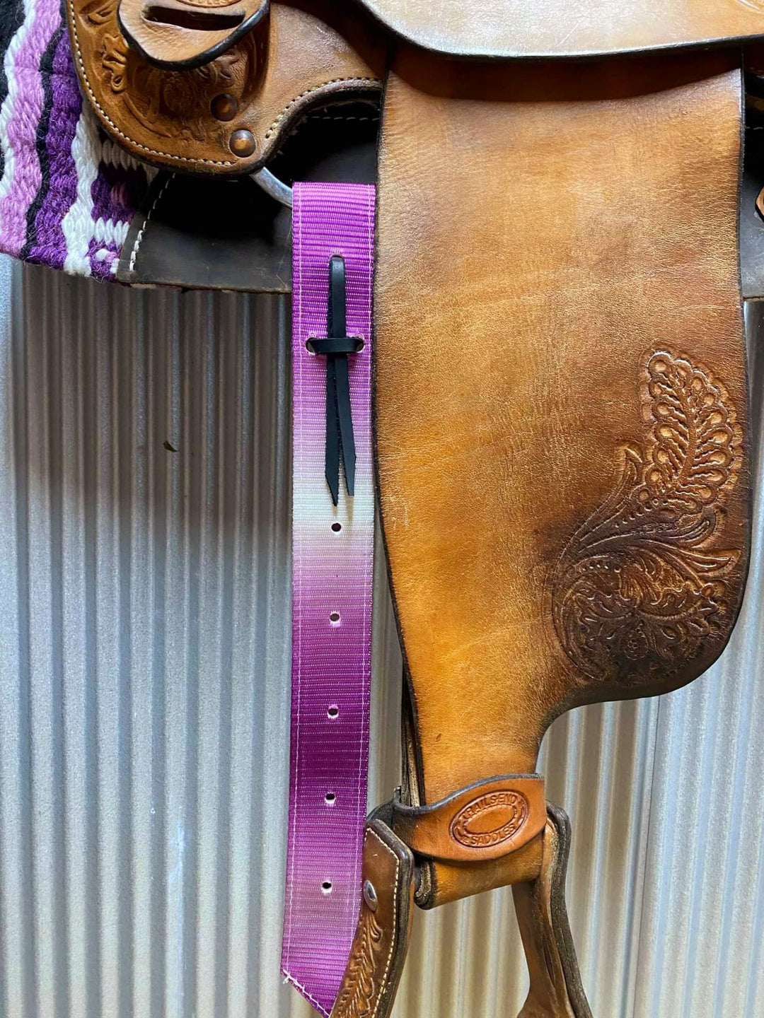 Billett - Western Billett Tie Strap & Off Billett Set Ombre Purple