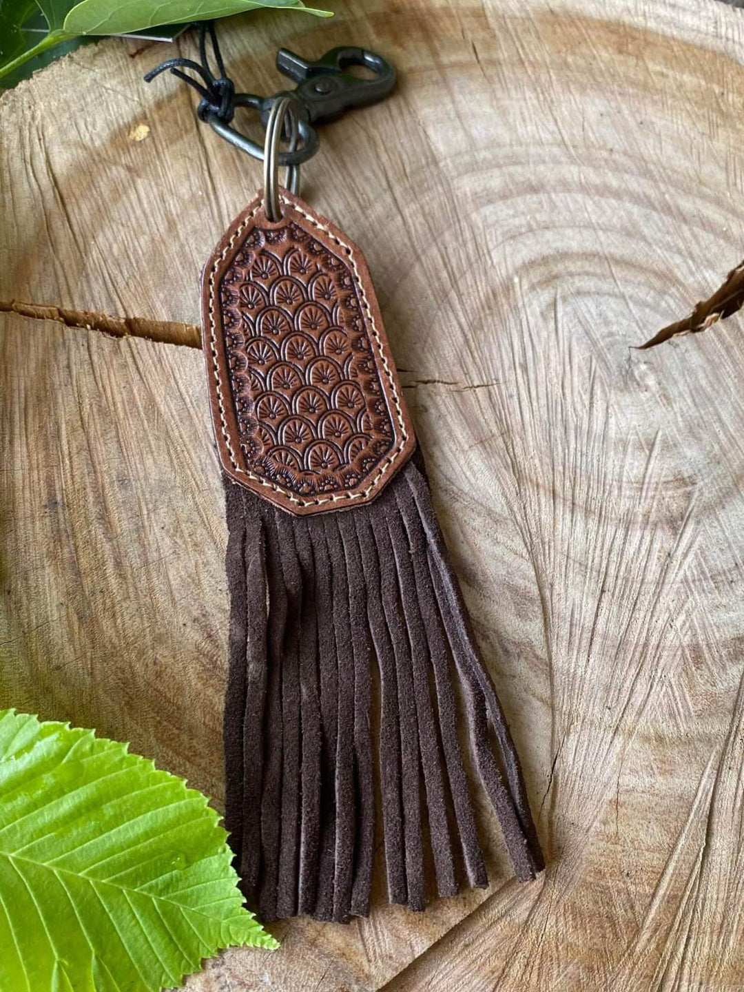 Key Ring - Genuine Leather Key Ring/ Bag Charm