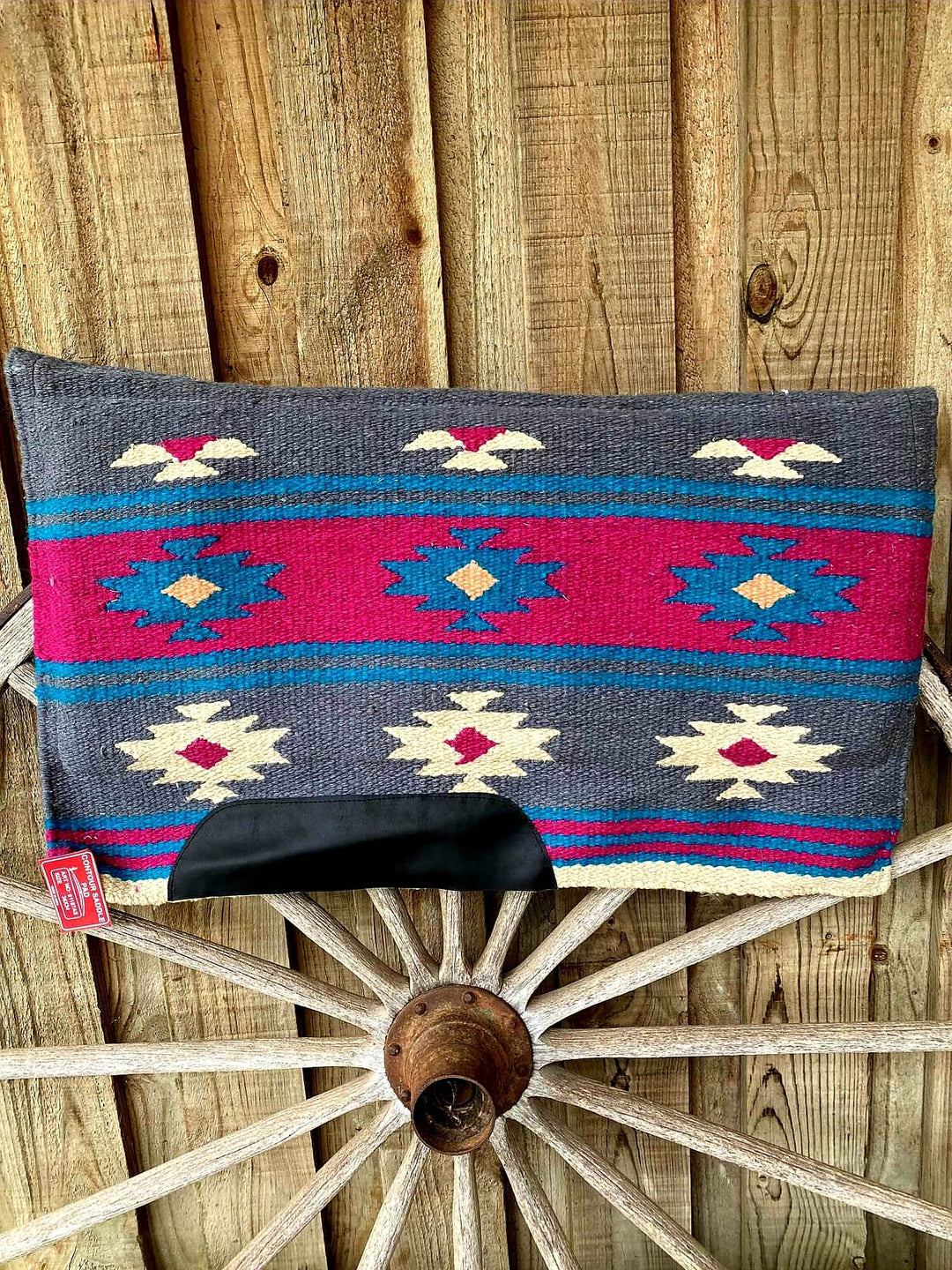 Western Saddle Pad wool Contour 34" x 36" with fleece bottom