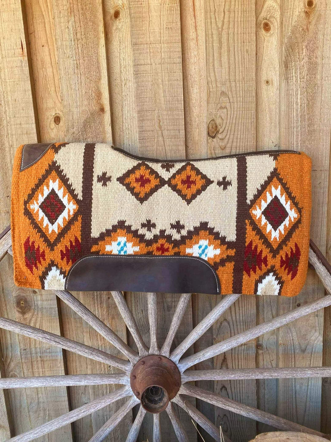 Western Saddle Pad Wool Contoured Pleasure/ Cutting Pad 34x36 3/4" Wool Top Memory Felt Bottom