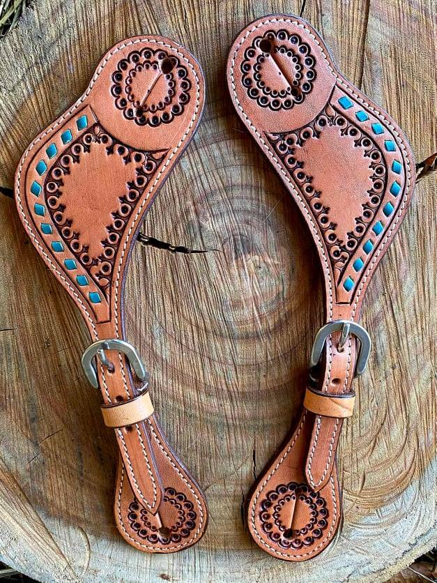 Straps - Ladies Buckstitch Edge Spur Straps