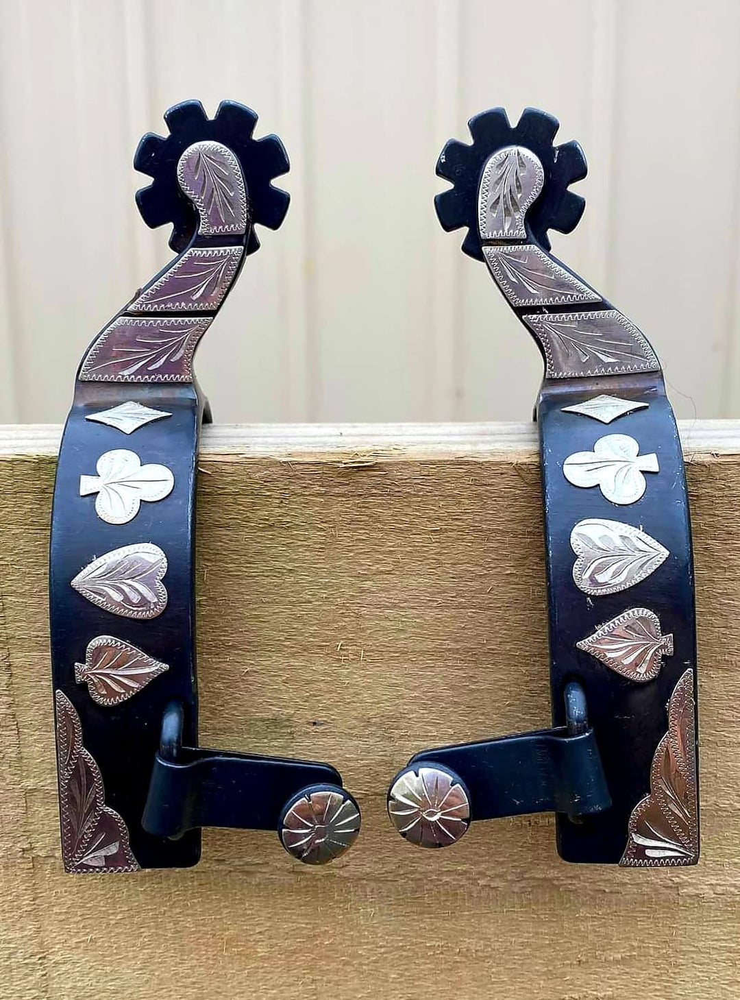Spurs - Black steel Poker Hand Spurs Set