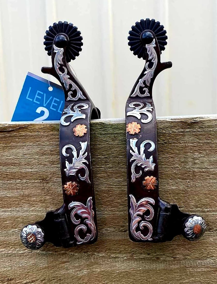 Spurs - Western Metalab Ladies Copper Flower Spur Set