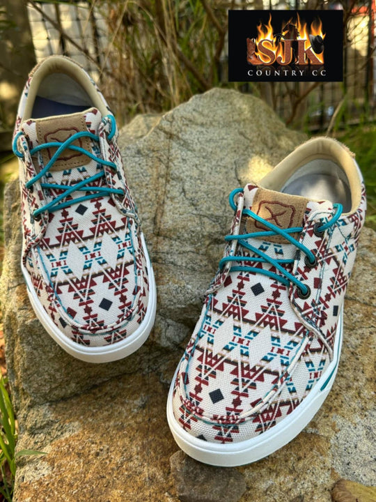 Twisted X Canvas Western Aztec Print Lopers