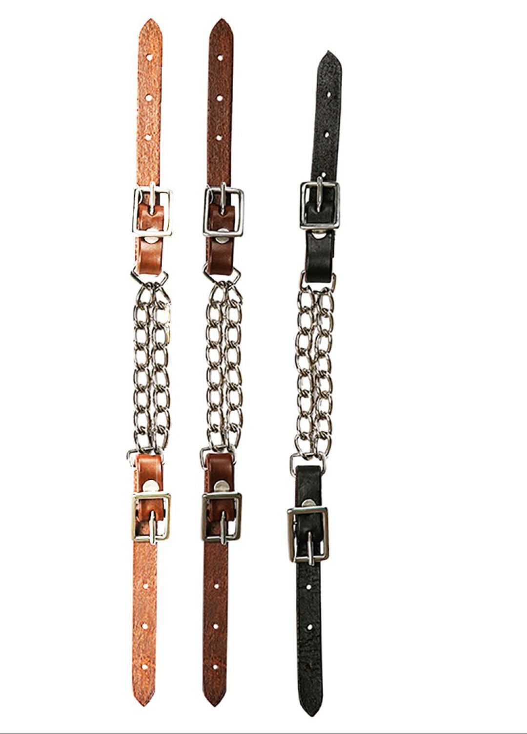 Curb Strap - Leather and Chain Style Curb Strap