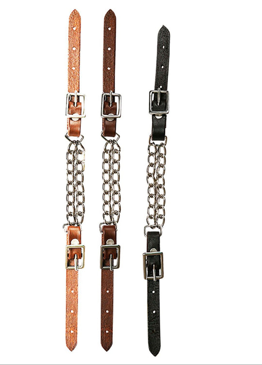 Curb Strap - Leather and Chain Style Curb Strap