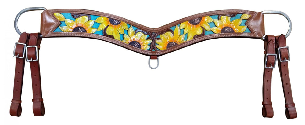 Tripping - Hand Painted Sunflower Breastcollar Breastplate