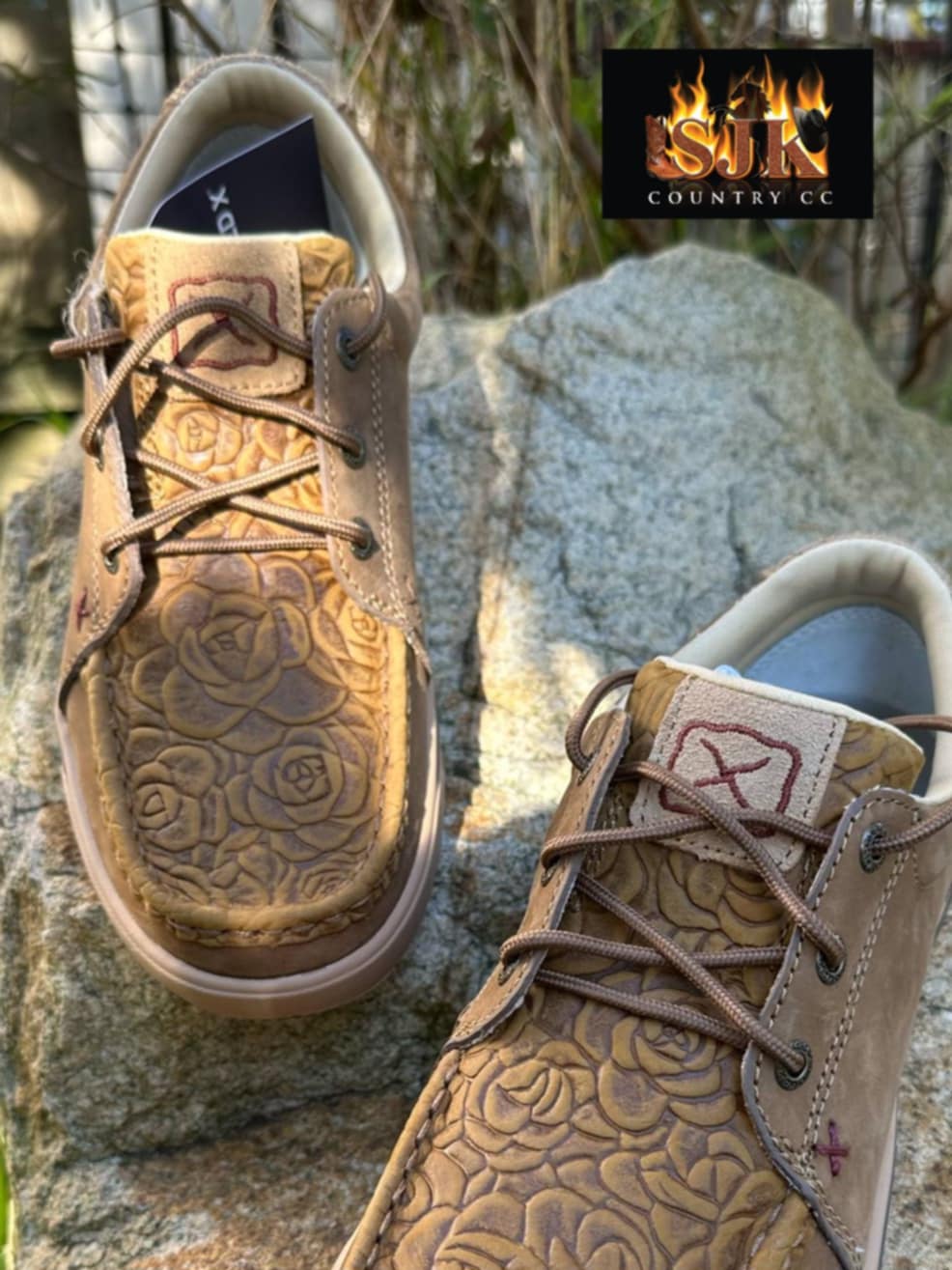 Twisted X Leather Western Tooled Print Lopers