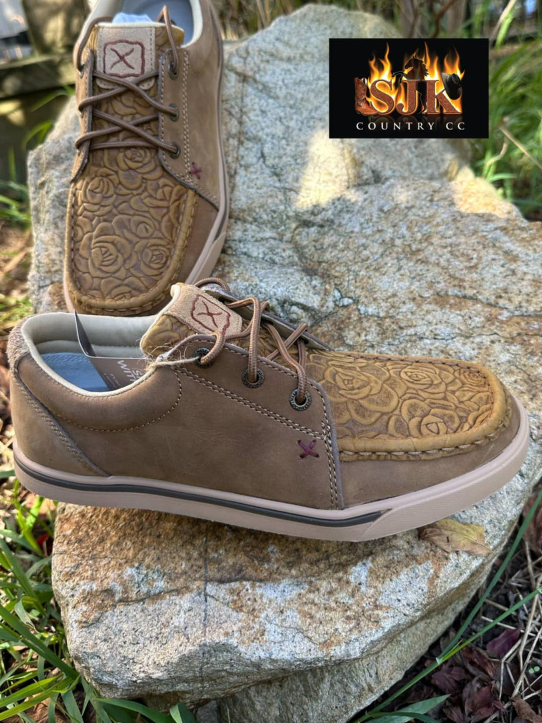 Twisted X Leather Western Tooled Print Lopers