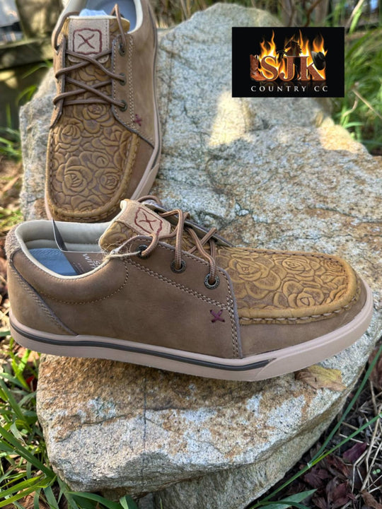 Twisted X Leather Western Tooled Print Lopers
