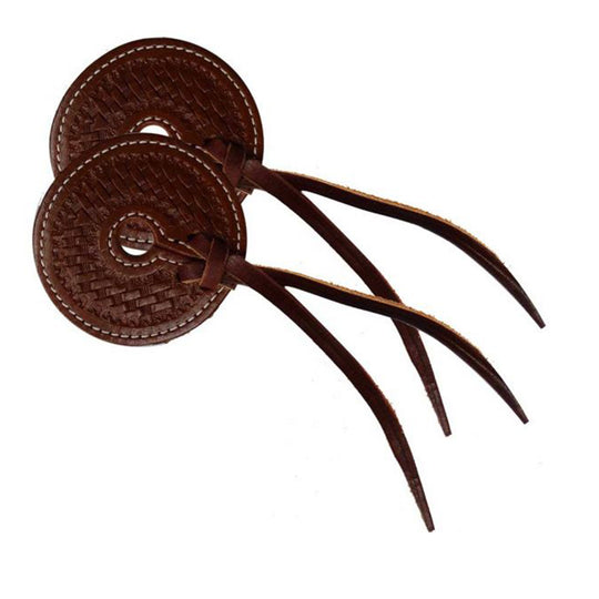 Bit Guard - Leather Basketweve Bit Guards
