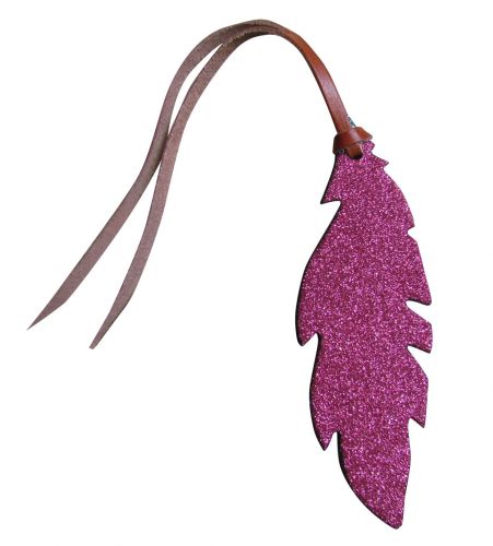 Charm - Leather Saddle Tie on Charms  Glitter