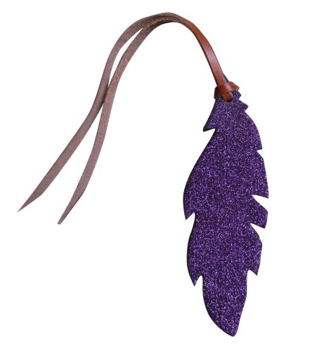 Charm - Leather Saddle Tie on Charms  Glitter