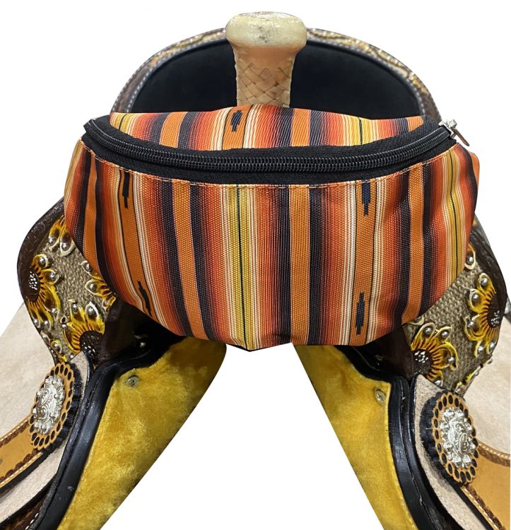 Saddle Pouch -  Southwestern  Tribal Print