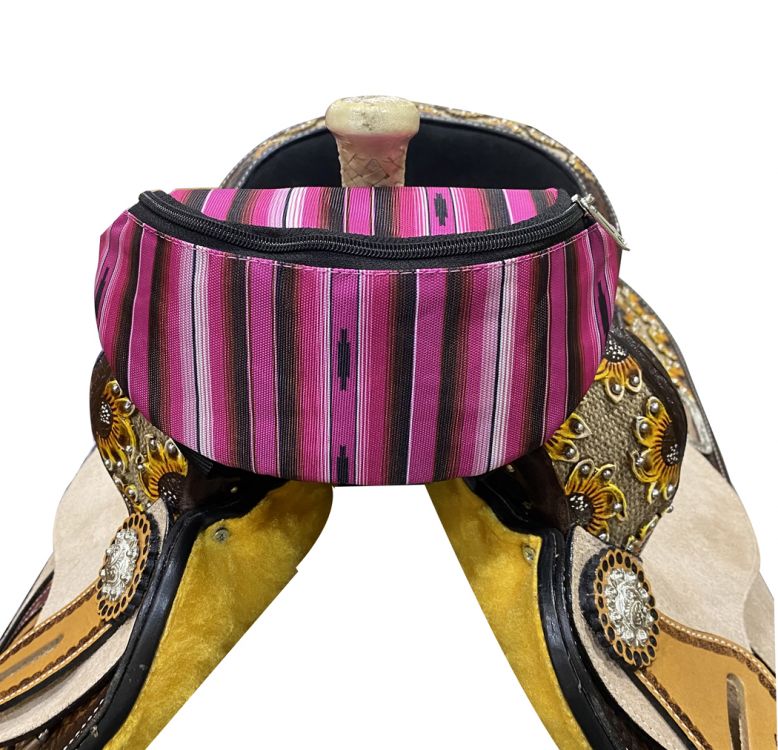 Saddle Pouch -  Southwestern  Tribal Print