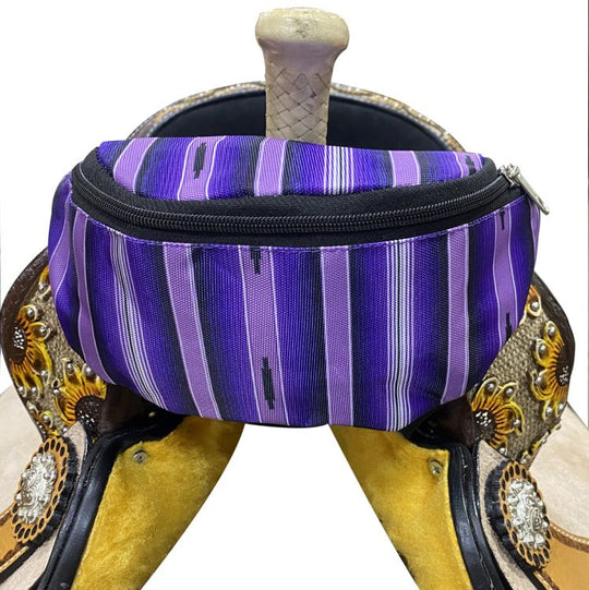Saddle Pouch -  Southwestern  Tribal Print