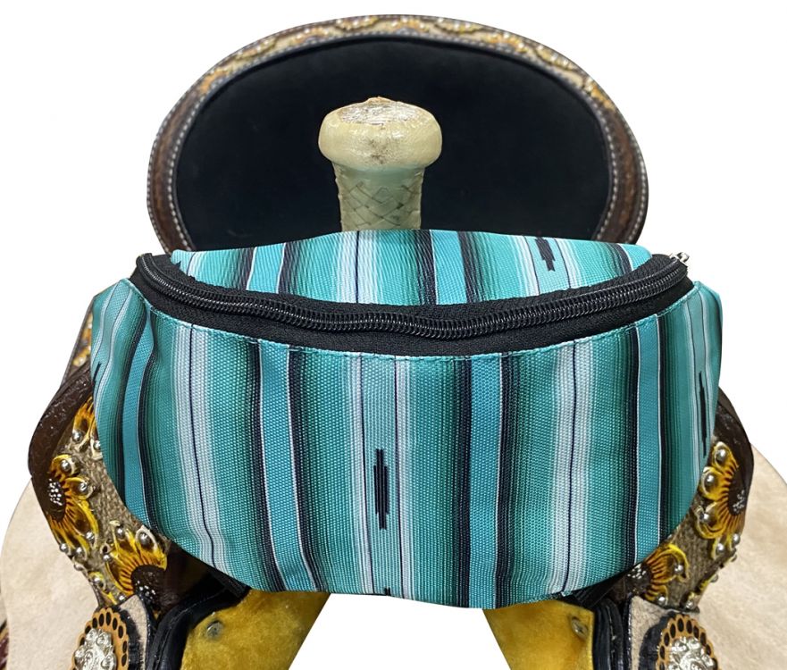 Saddle Pouch -  Southwestern  Tribal Print