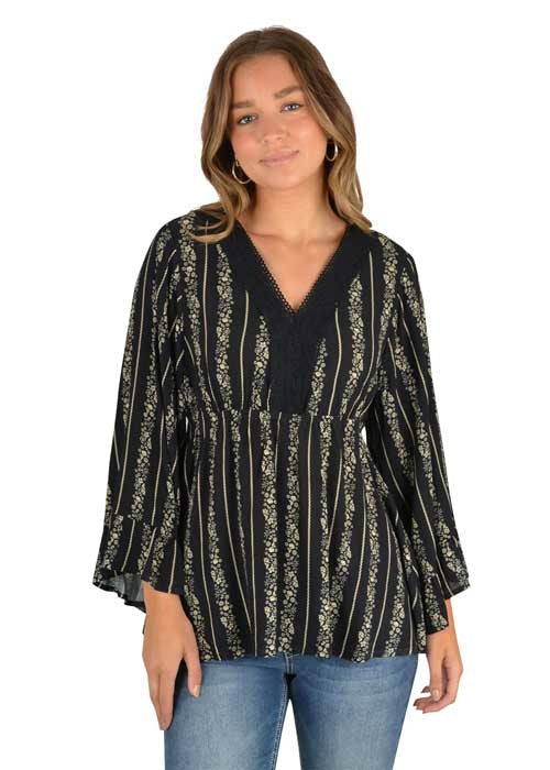 Pure Western Lilabeth  Blouse Long sleeve Top