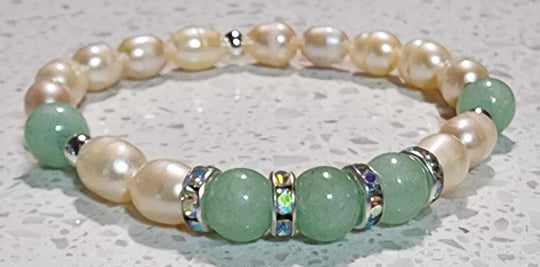 Jewellery - Genuine Semi Precious Gemstone & Freshwater Pearl Bracelet
