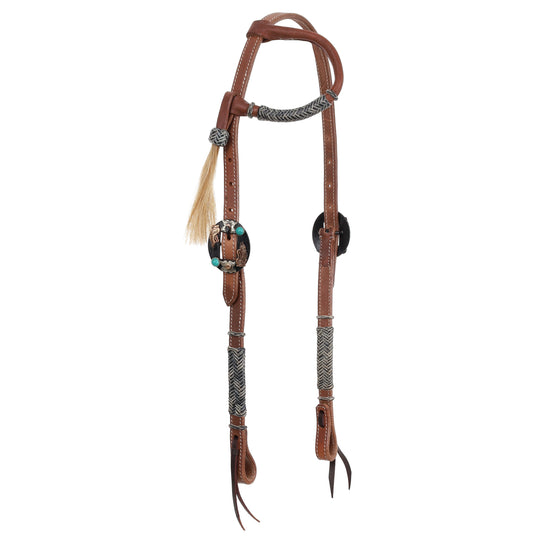 Western Bridle - One Ear with Rawhide Detail