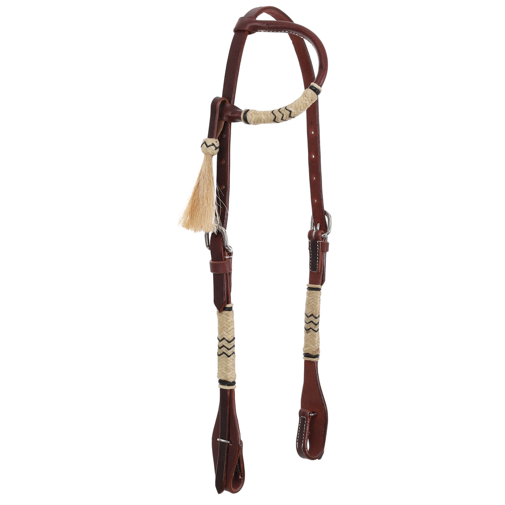 Western Bridle One Ear Rawhide Accent Quick Change Style