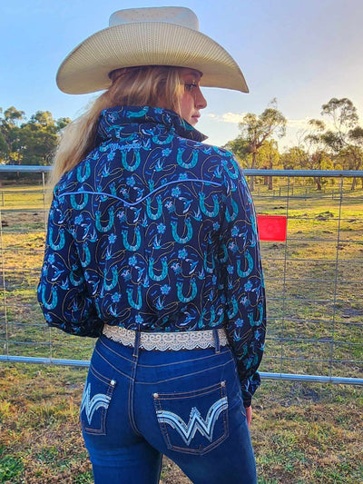 Wrangler Western Ladies Patria HorseShoe Print Shirt