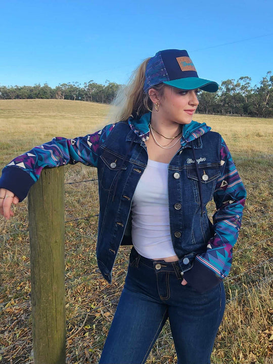 Wrangler Manuela Denim Jacket Aztec Size LG