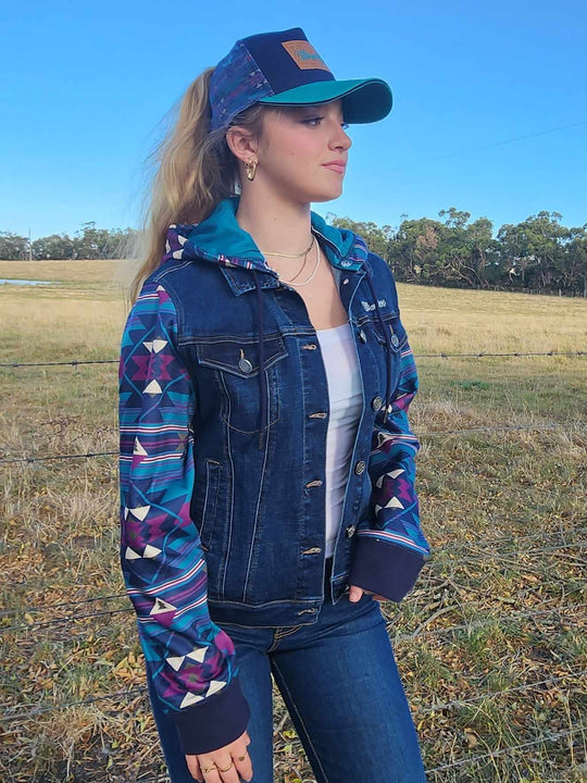 Wrangler Manuela Denim Jacket Aztec Size LG